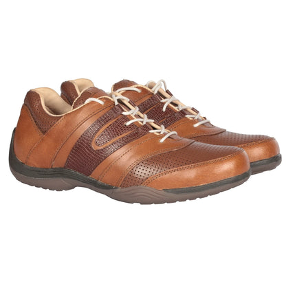 Pure Leather Tan Color Sneaker with a touch of Dark-Tan -  Phantom, BON1413TWNTN
