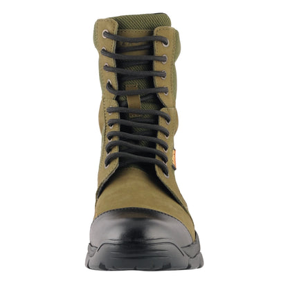 Pure Leather Olive Green Jungle Boot – Bhasma