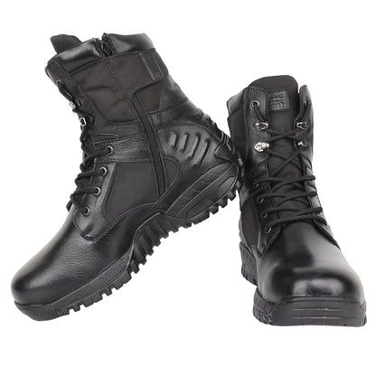 Anti-Skid High Ankle, Pure Leather Military Boot - Bhuvan