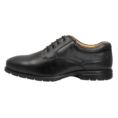 Pure Leather Black Derby Shoes   -  Mr Lawyer (Smooth Finish), DEBLK251SG