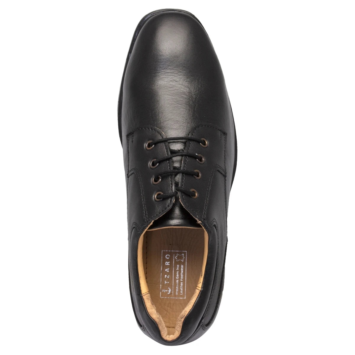 Pure Leather Black Derby Shoes   -  Mr Lawyer (Smooth Finish), DEBLK251SG