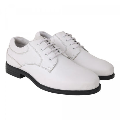 Pure Leather Superlight White Derby Shoe (for naval personnel) – ZEA, DERB2505