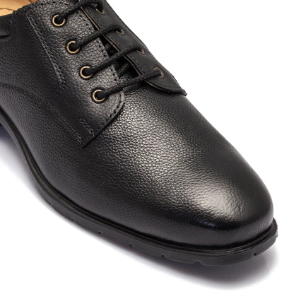 Pure Leather, Super-Light, Black Derby Shoe   -  Mr. Lawyer, DERBLK2501