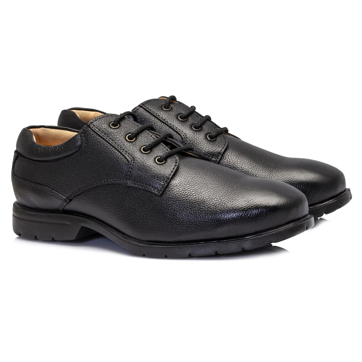 Pure Leather, Super-Light, Black Derby Shoe   -  Mr. Lawyer, DERBLK2501