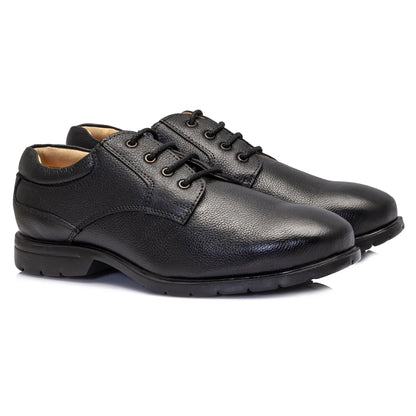 Pure Leather, Super-Light, Black Derby Shoe   -  Mr. Lawyer, DERBLK2501