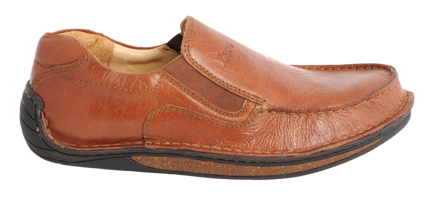 Pure Leather Stitch-down Classic Tan Slip On Shoes - DM5501TANOP