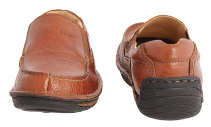 Pure Leather Stitch-down Classic Tan Slip On Shoes - DM5501TANOP