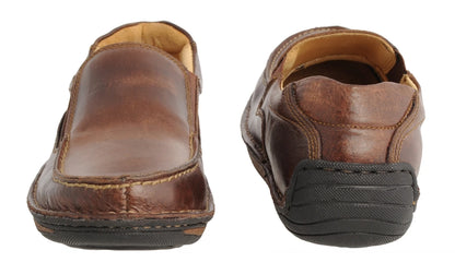 Pure Leather  Stitch-down Classic Chocolate Color Slip On Shoes - DM5502DKCHC