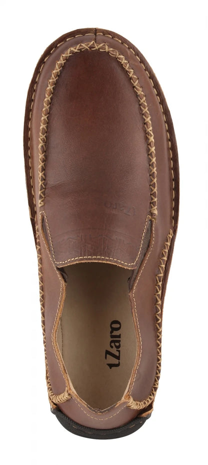 Pure Leather Brown Slip-on Shoes - Beaver, DM5507BRWBT
