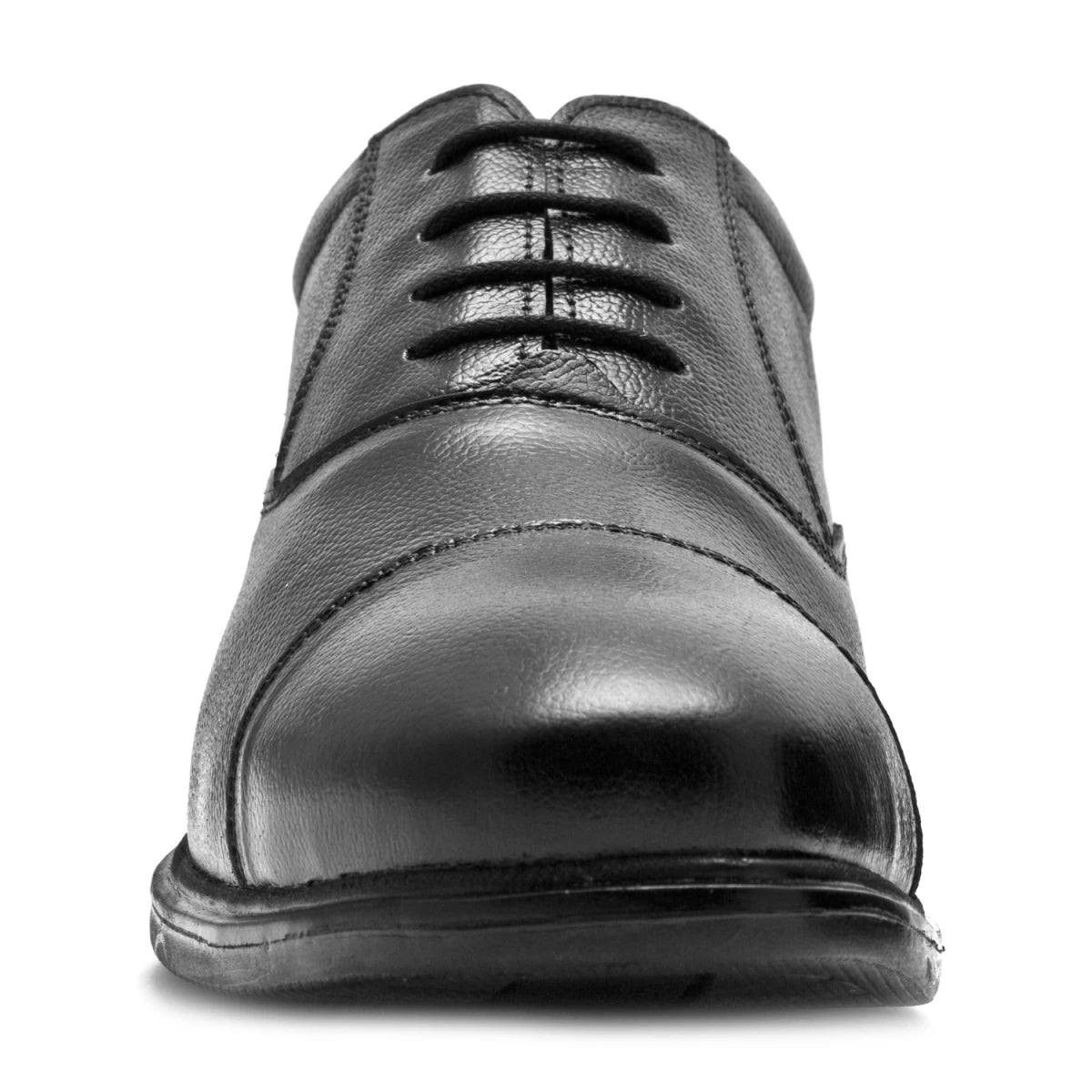 Pure Leather Black Oxford Shoes -  Mr. Banker (Grainy Finish), ENBLK2411GN