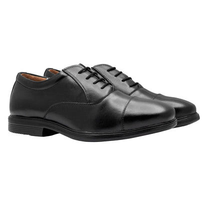 Pure Leather Black Oxford Shoes -  Mr. Banker (Smooth Finish), ENGBLK2401