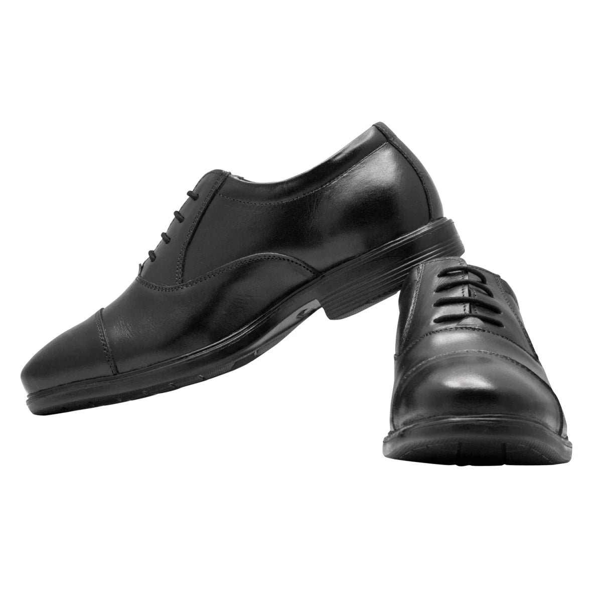Pure Leather Black Oxford Shoes -  Mr. Banker (Smooth Finish), ENGBLK2401
