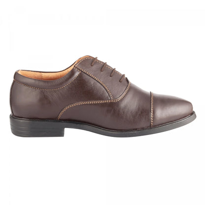 Pure Leather Chocolate Color Oxford Shoes -  Earl Gray , ENGCHC2402