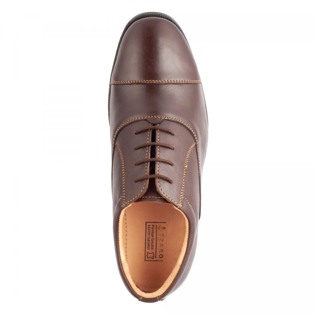 Pure Leather Chocolate Color Oxford Shoes -  Earl Gray , ENGCHC2402