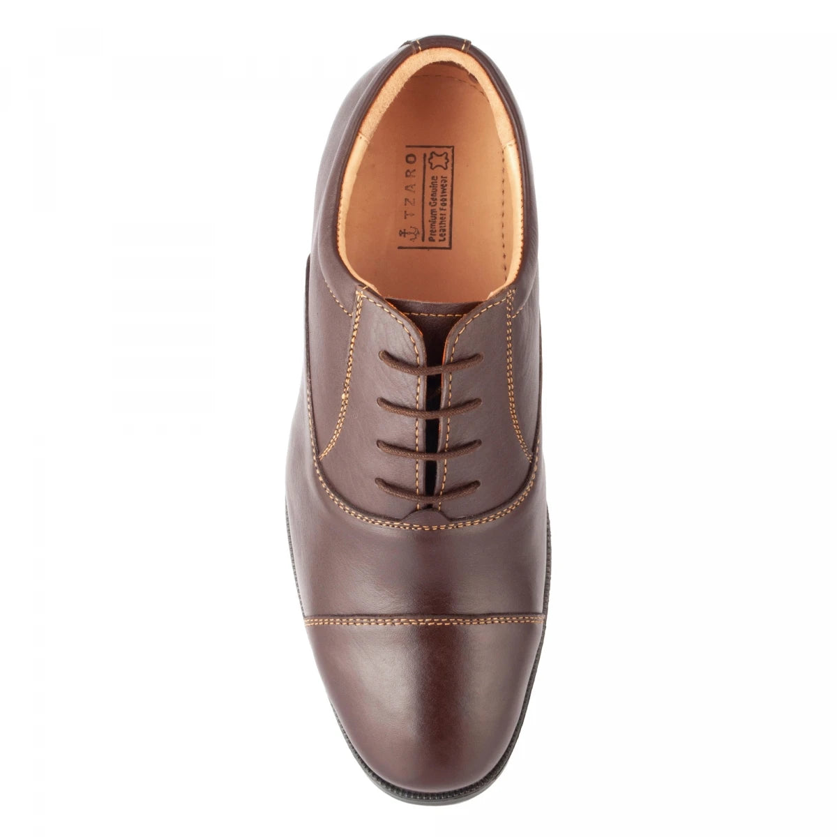 Pure Leather Chocolate Color Oxford Shoes -  Earl Gray , ENGCHC2402