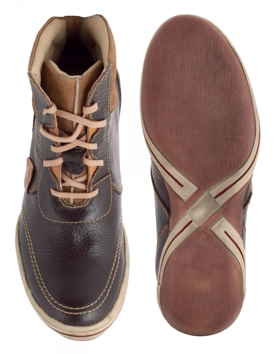 Pure Leather Chocolate Color Boots  -  FAZ6801CHC