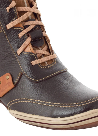 Pure Leather Chocolate Color Boots  -  FAZ6801CHC