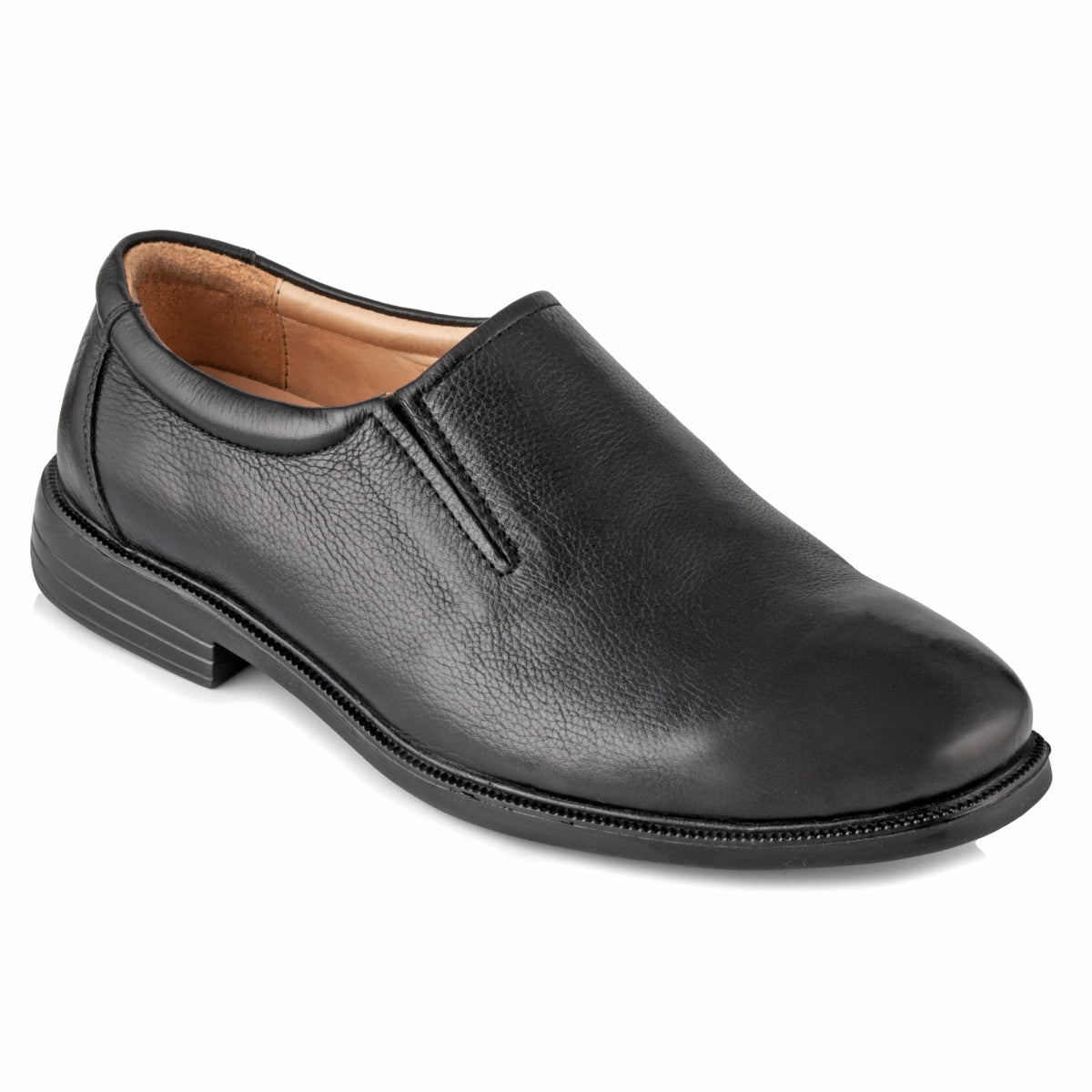Black Leather Shoes without Laces | Black Leather Slip on - Tzaro TZARO Black Leather Shoes without Laces | Black Leather Slip on - Tzaro TZARO