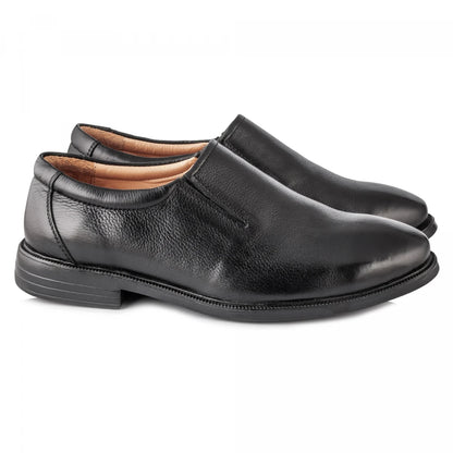 Pure Leather Formal Black Slip-on Shoes - Mr. Slipon, FREMC2423