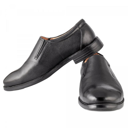 Pure Leather Formal Black Slip-on Shoes - Mr. Slipon, FREMC2423