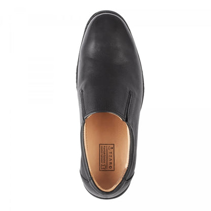 Black Leather Shoes without Laces | Black Leather Slip on - Tzaro TZARO Black Leather Shoes without Laces | Black Leather Slip on - Tzaro TZARO