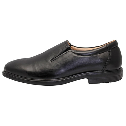 Pure Leather Black Formal Slip-on Shoes - SM Sam (Smooth Finish), FRMC24223SG