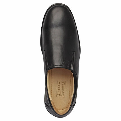 Pure Leather Black Formal Slip-on Shoes - SM Sam (Smooth Finish), FRMC24223SG