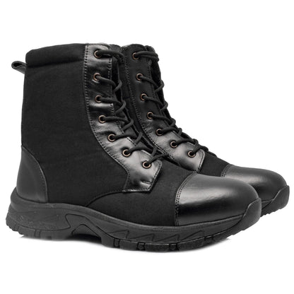 Canvas - Leather Tactical Black Jungle Boots - Hulk (Black Robin), HULKCNV01