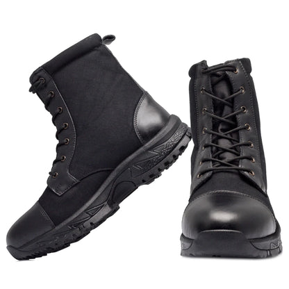 Canvas - Leather Tactical Black Jungle Boots - Hulk (Black Robin), HULKCNV01