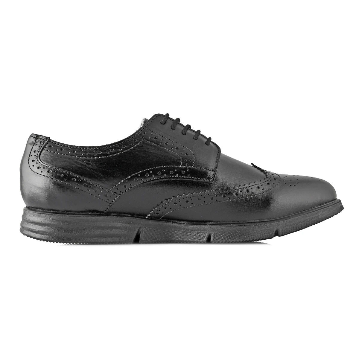 Pure Leather Black Brogue - Gimlet, ICNBLK2202BRG