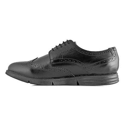 Pure Leather Black Brogue - Gimlet, ICNBLK2202BRG