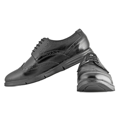 Pure Leather Black Brogue - Gimlet, ICNBLK2202BRG