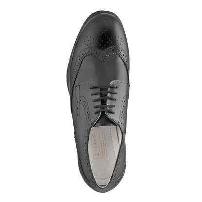 Pure Leather Black Brogue - Gimlet, ICNBLK2202BRG