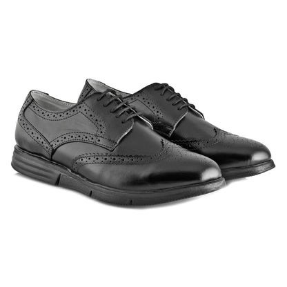 Pure Leather Black Brogue - Gimlet, ICNBLK2202BRG