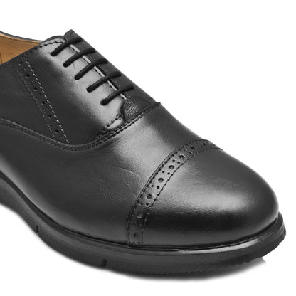 Pure Leather Black Brogue - Oxymilet, ICNBRGAULI2210