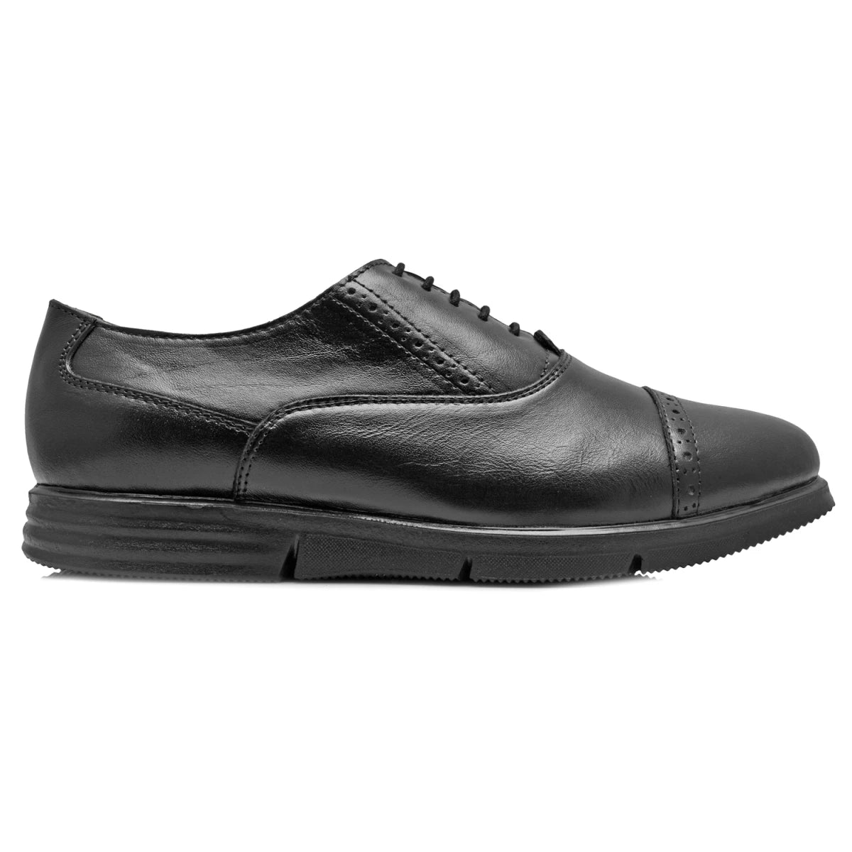 Pure Leather Black Brogue - Oxymilet, ICNBRGAULI2210