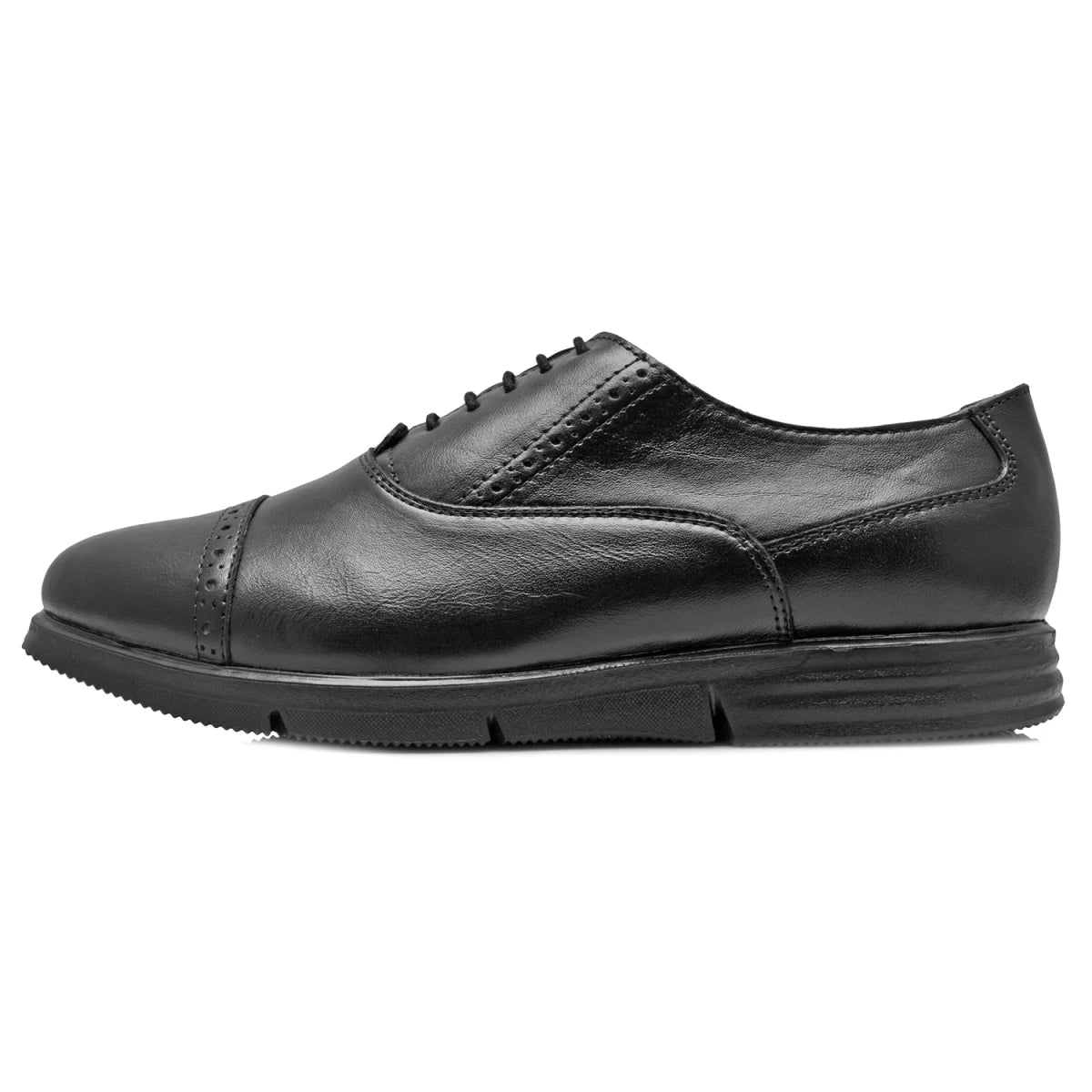 Pure Leather Black Brogue - Oxymilet, ICNBRGAULI2210