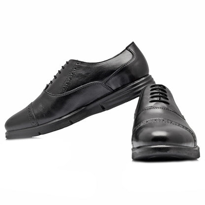 Pure Leather Black Brogue - Oxymilet, ICNBRGAULI2210