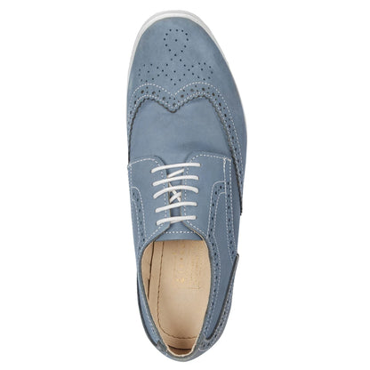 Pure Leather Super-Light Sky Blue Brogues - Gimlet (Sky Blue) ICNNBL2202BRG