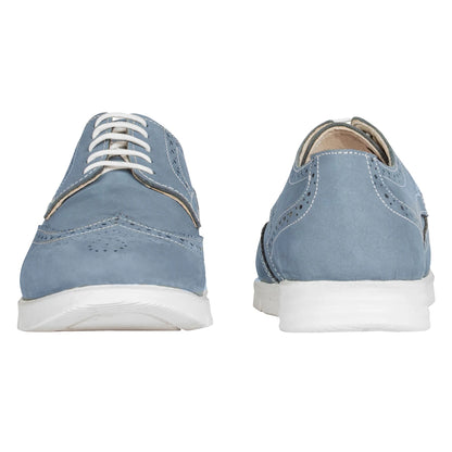 Pure Leather Super-Light Sky Blue Brogues - Gimlet (Sky Blue) ICNNBL2202BRG