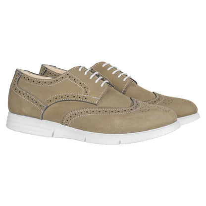 Pure Leather Super-Light Olive Green Brogues - Gimlet (Olive-Green), ICNNOL2203BRG