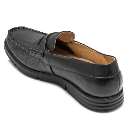 Pure Leather, Super-Light, Black Formal Slip-on Shoes -  TIMS, ICNSLP2214BL
