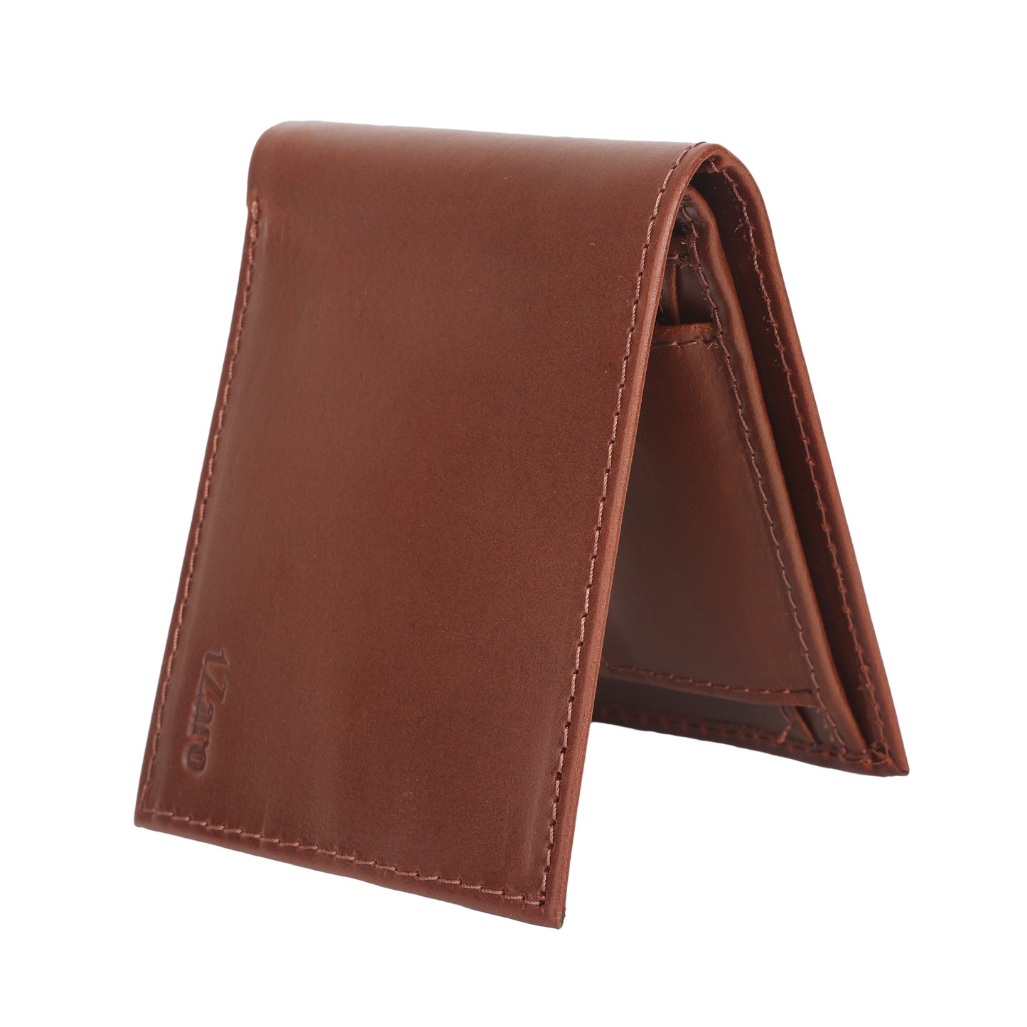 Tan Pure Leather Bifold Wallet for Men with Coin Pocket  | TZARO-IQANMLTHR081