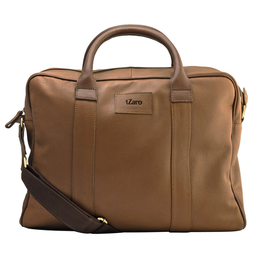 DURAN — Full Grain NDM Leather 15" Laptop Bag | IQPRLTPRTAN47