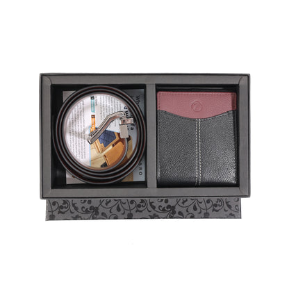 Reversible Leather Belt & Wallet Gift Set for Men - Jimmy, IQPRSLT21502CMB | TZARO