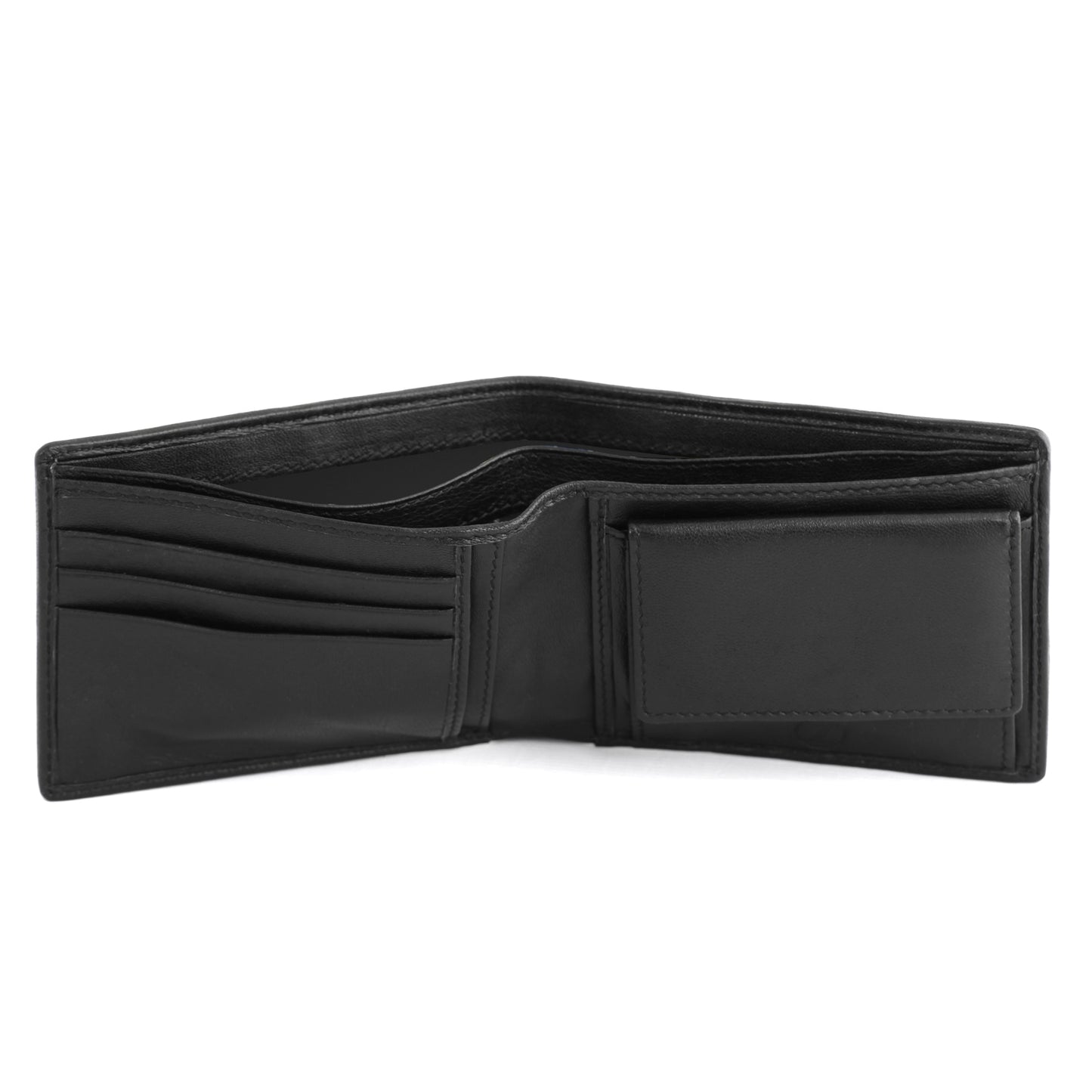 Beige Pure Leather Bifold Wallet for Men with Blue Racing Stripe | TZARO - IQPRSLTHR025