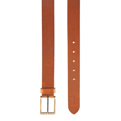 Tan oil pull-up leather belt strap flat lay buckle holes – TZARO