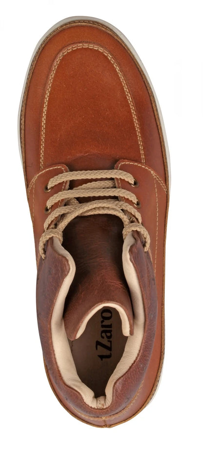 Pure Leather Mid-Ankle, Tan Boots with Rubber Sole  - Madrid, JRDLIV401ANC