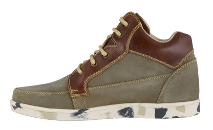 Pure Leather Olive Green Boots with Rubber Sole - Johnson, JRDLIV402OLV