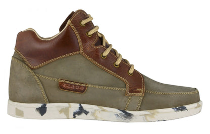 Pure Leather Olive Green Boots with Rubber Sole - Johnson, JRDLIV402OLV